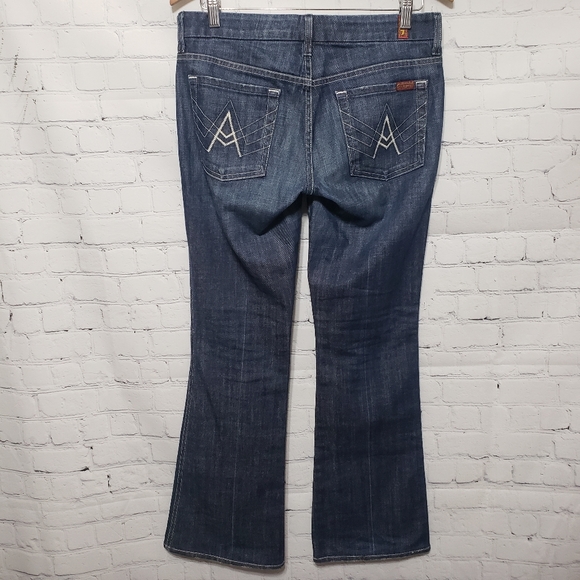 7FAM Sz 28 Vintage "A" Pocket Boot Cut Jeans - Picture 10 of 16